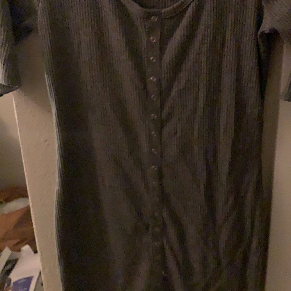 Grey Ribbed Dress. - Picture 3 of 3